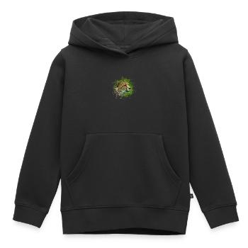 Cheetah On A Lookout Paint Splatter - Kids Premium Organic Hoodie - black - Front - AI Model Kid Male (0cm)