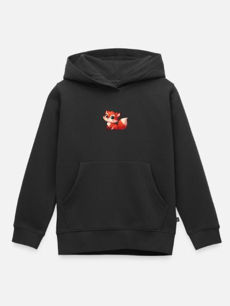 Fuchs 1 - Kinder Premium Organic Hoodie - Schwarz