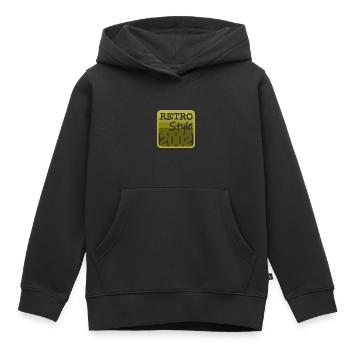 Retro Style 2002 - Kinder Premium Organic Hoodie - Schwarz - Vorne - AI Model Kid Male (0cm)