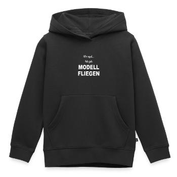 Modellflug Pilot Modellbau Flugzeug Modellbauer - Kinder Premium Organic Hoodie - Schwarz - Vorne - AI Model Kid Male (0cm)