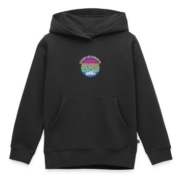 Né dans les années 80 - Sweat Premium à capuche enfant bio - noir - Devant - AI Model Kid Male (0cm)