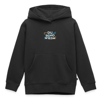 Du scho wieda - Kinder Premium Organic Hoodie - Schwarz - Vorne - AI Model Kid Male (0cm)