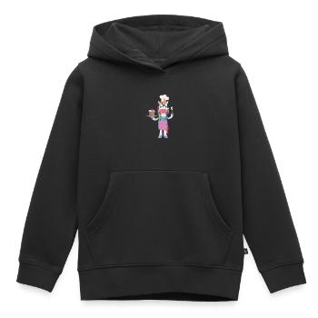 Lustiges Kuchen Backendes Köchin Einhorn Geschenk - Kinder Premium Organic Hoodie - Schwarz - Vorne - AI Model Kid Male (0cm)