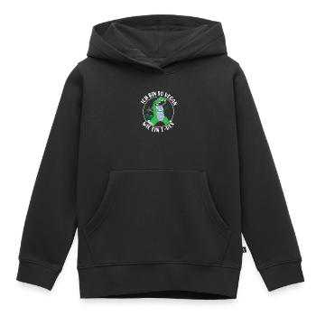 Vegan Wie Ein T-Rex Fleisch Fleischesser Sprüche - Kinder Premium Organic Hoodie - Schwarz - Vorne - AI Model Kid Male (0cm)