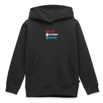 Live stream gamer Live streaming Online - Sweat Premium à capuche enfant bio - noir - Devant - AI Model Kid Male (0cm)