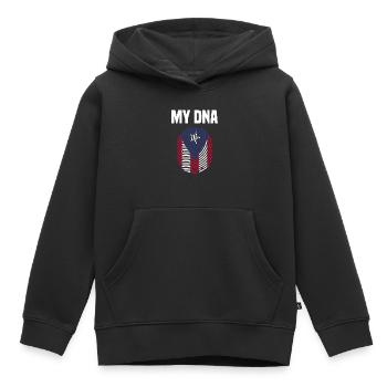 | porto rico Idées cadeaux pour le drapeau portoricain - Sweat Premium à capuche enfant bio - noir - Devant - AI Model Kid Male (0cm)
