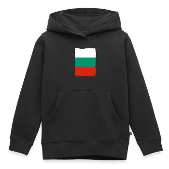 Drapeau bulgare Drapeau bulgare Sables d’or - Sweat Premium à capuche enfant bio - noir - Devant - AI Model Kid Male (0cm)