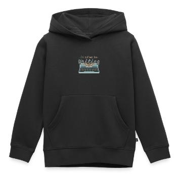 Ik schrijf liever auteursschrijvers - Kinder Premium hoodie biologisch - zwart - Voor - AI Model Kid Male (0cm)
