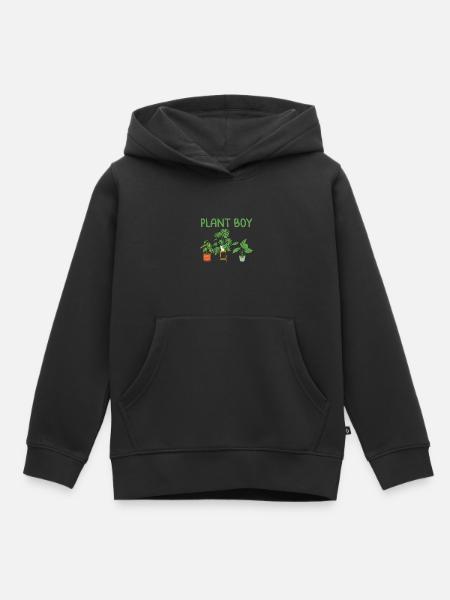 Zimmerpflanzen - Kinder Premium Organic Hoodie - Schwarz