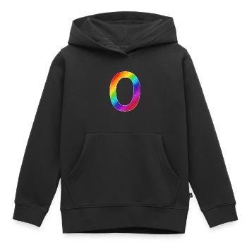 Rainbow Zero Birthday - Kids Premium Organic Hoodie - black - Front - AI Model Kid Male (0cm)