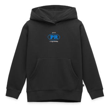 Your PR is my warmup. - Kinder Premium Organic Hoodie - Schwarz - Vorne - AI Model Kid Male (0cm)