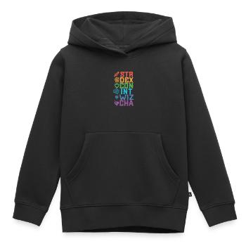 Jeu de rôle RPG - Sweat Premium à capuche enfant bio - noir - Devant - AI Model Kid Male (0cm)