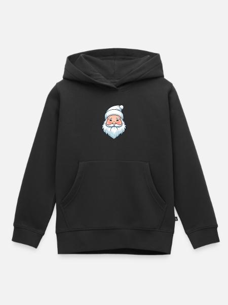 Weißer Weihnachtszauber - Kinder Premium Organic Hoodie - Schwarz