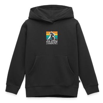 Grappling Brazilian JiuJitsu BJJ Gifts - Kids Premium Organic Hoodie - black - Front - AI Model Kid Male (0cm)