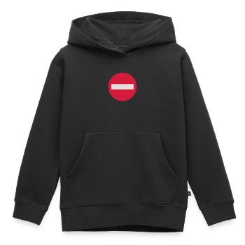 Interdite (V) - Sweat Premium à capuche enfant bio - noir - Devant - AI Model Kid Male (0cm)
