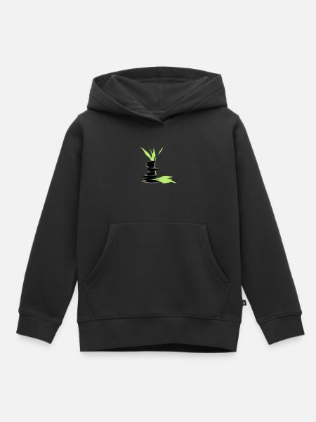 Wellness - Kinder Premium Organic Hoodie - Schwarz
