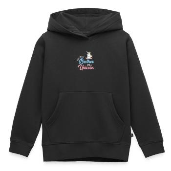 Will Trade Brother for a Unicorn Einhorn Bruder - Sweat Premium à capuche enfant bio - noir - Devant - AI Model Kid Male (0cm)