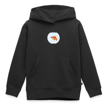 Poisson rouge - Sweat Premium à capuche enfant bio - noir - Devant - AI Model Kid Male (0cm)