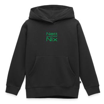 Nett kann ich auch - Kinder Premium Organic Hoodie - Schwarz - Vorne - AI Model Kid Male (0cm)