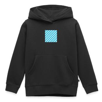 Bavière Bavière Drapeau Bavière Chèque Diamants - Sweat Premium à capuche enfant bio - noir - Devant - AI Model Kid Male (0cm)