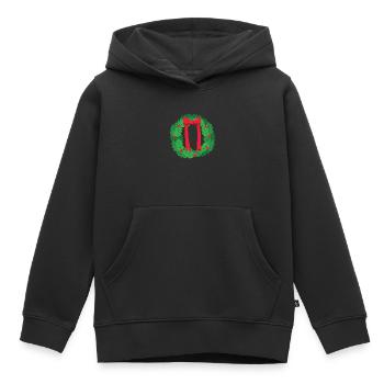 Kranz Weihnachten - Kinder Premium Organic Hoodie - Schwarz - Vorne - AI Model Kid Male (0cm)