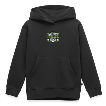 Sois Toujours sympas avec Un Paysagiste - Sweat Premium à capuche enfant bio - noir - Devant - AI Model Kid Male (0cm)