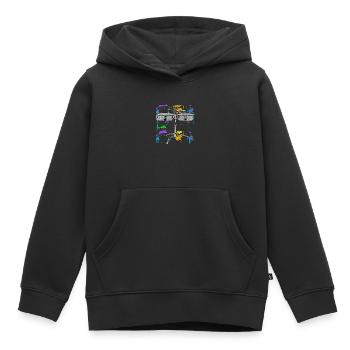 Timbal Color Splash Percussion Instrument - Sweat Premium à capuche enfant bio - noir - Devant - AI Model Kid Male (0cm)