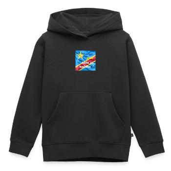 Congo RDC kaka na motema ! - Sweat Premium à capuche enfant bio - noir - Devant - AI Model Kid Male (0cm)