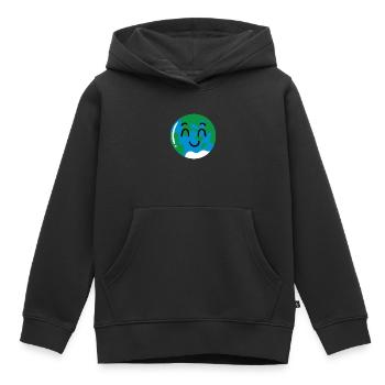 Terre - Sweat Premium à capuche enfant bio - noir - Devant - AI Model Kid Male (0cm)