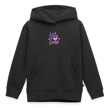 Sie sind geliebt Geliebte originelle Geschenkidee - Kinder Premium Organic Hoodie - Schwarz - Vorne - AI Model Kid Male (0cm)