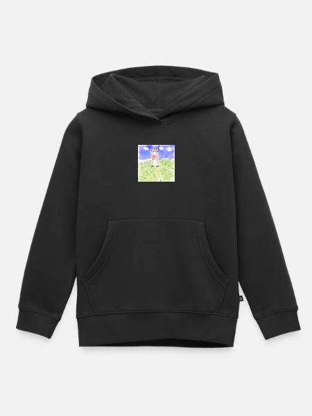 Leuchtturm - Kinder Premium Organic Hoodie - Schwarz