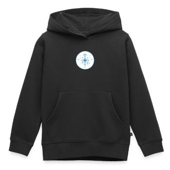 Mystique Collection ~ light blue ~ n°4 - Kids Premium Organic Hoodie - black - Front - AI Model Kid Male (0cm)