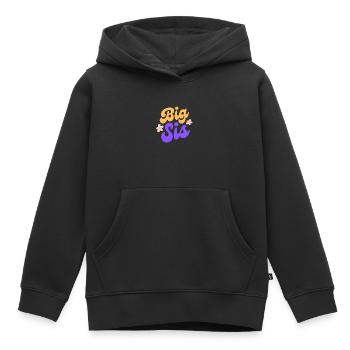 BIG SIS - Große Schwester | Geschwister | Sister - Kinder Premium Organic Hoodie - Schwarz - Vorne - AI Model Kid Male (0cm)