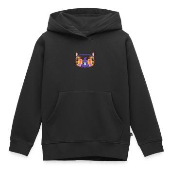 TEAMWORK - Kinder Premium Organic Hoodie - Schwarz - Vorne - AI Model Kid Male (0cm)