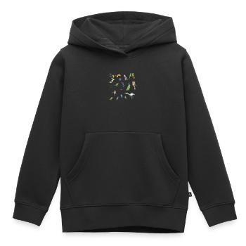 Asiens Vögel - Kinder Premium Organic Hoodie - Schwarz - Vorne - AI Model Kid Male (0cm)