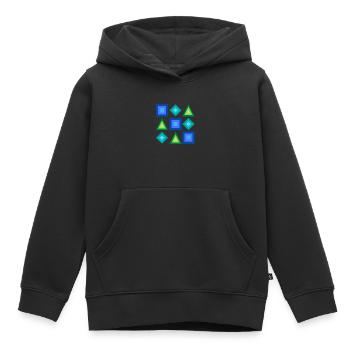 Flächen - Kinder Premium Organic Hoodie - Schwarz - Vorne - AI Model Kid Male (0cm)