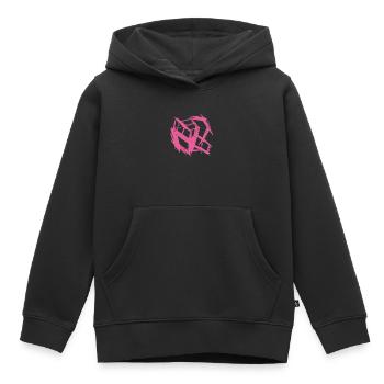Art abstrait en rose (Purple Abstraction) - Sweat Premium à capuche enfant bio - noir - Devant - AI Model Kid Male (0cm)