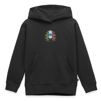 Italie Italie Italie Rome Europe Italie Italie Milan - Sweat Premium à capuche enfant bio - noir - Devant - AI Model Kid Male (0cm)
