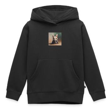 Cute Rabbit Knight 2 Hase - Kinder Premium Organic Hoodie - Schwarz - Vorne - AI Model Kid Male (0cm)