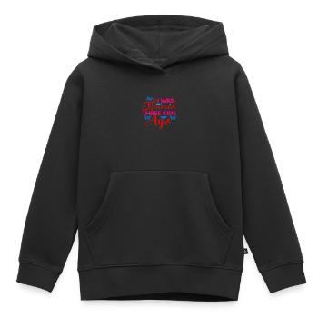 mummy - Kids Premium Organic Hoodie - black - Front - AI Model Kid Male (0cm)
