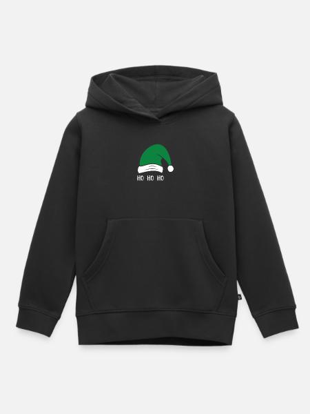 HO HO HO - Kinder Premium Organic Hoodie - Schwarz