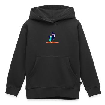 Mom with daughter - Kids Premium Organic Hoodie - black - Front - AI Model Kid Male (0cm)