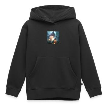 Kreatur im magischen Wald - Kinder Premium Organic Hoodie - Schwarz - Vorne - AI Model Kid Male (0cm)