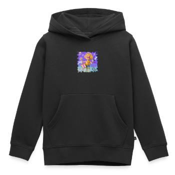 LUSTIGE MUSIK 6 - Kinder Premium Organic Hoodie - Schwarz - Vorne - AI Model Kid Male (0cm)