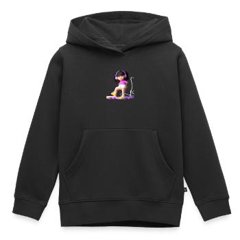 LUSTIGE MUSIK 011 - Kinder Premium Organic Hoodie - Schwarz - Vorne - AI Model Kid Male (0cm)