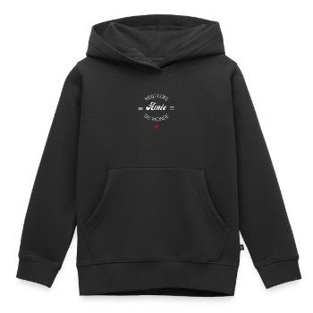 meilleure amie du monde - Sweat Premium à capuche enfant bio - noir - Devant - AI Model Kid Male (0cm)