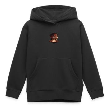 Anime psychédélique: L’Outsider de l’anime abstrait - Sweat Premium à capuche enfant bio - noir - Devant - AI Model Kid Male (0cm)