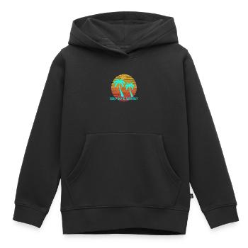 Chaque jour est le samedi - Sweat Premium à capuche enfant bio - noir - Devant - AI Model Kid Male (0cm)