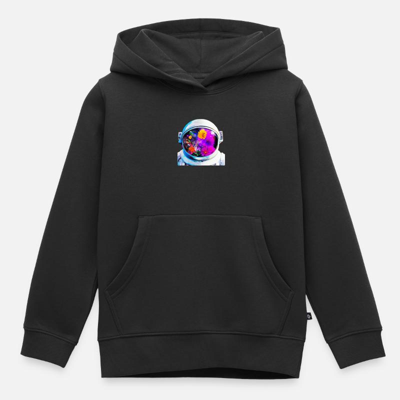 Astroflower - Sweat Premium à capuche enfant bio - noir