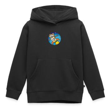 Rocket Cat - Kinder Premium Organic Hoodie - Schwarz - Vorne - AI Model Kid Male (0cm)